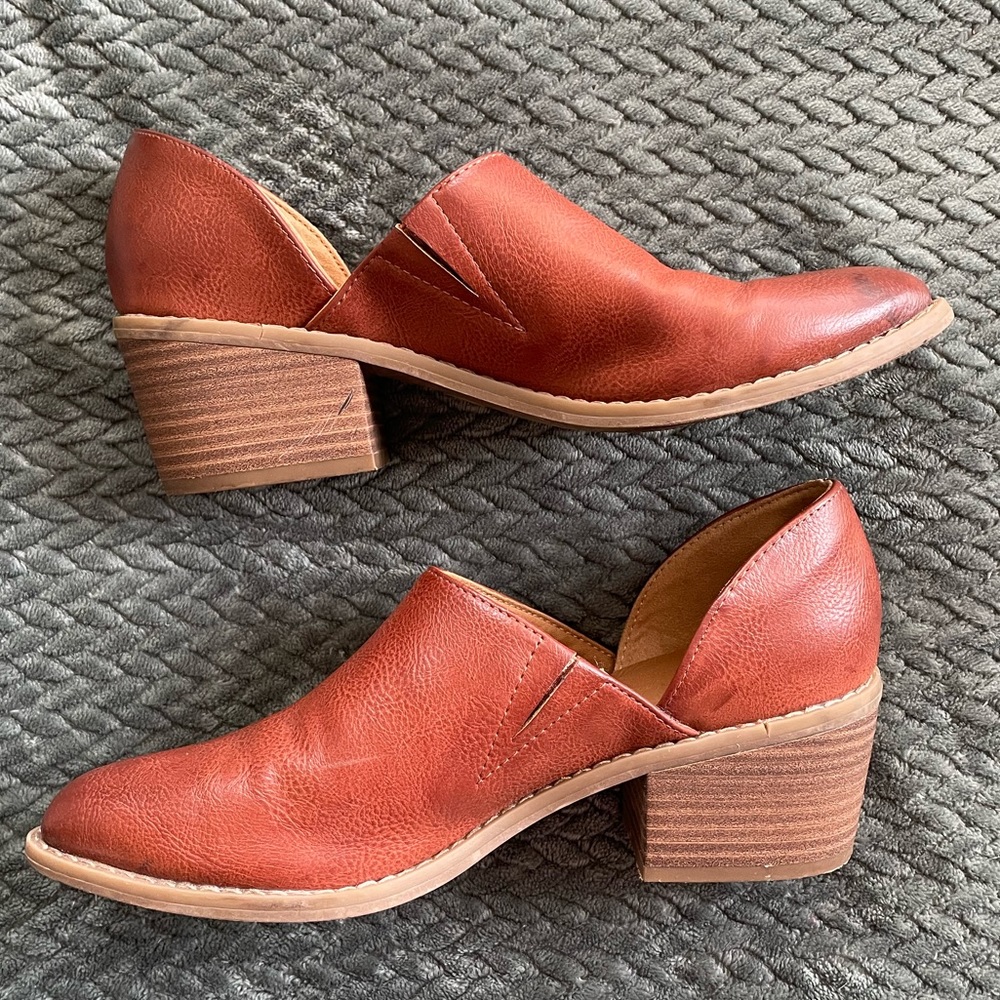 Adorable brown leather booties